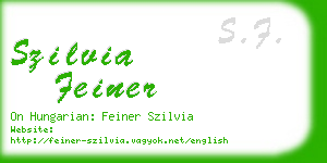 szilvia feiner business card